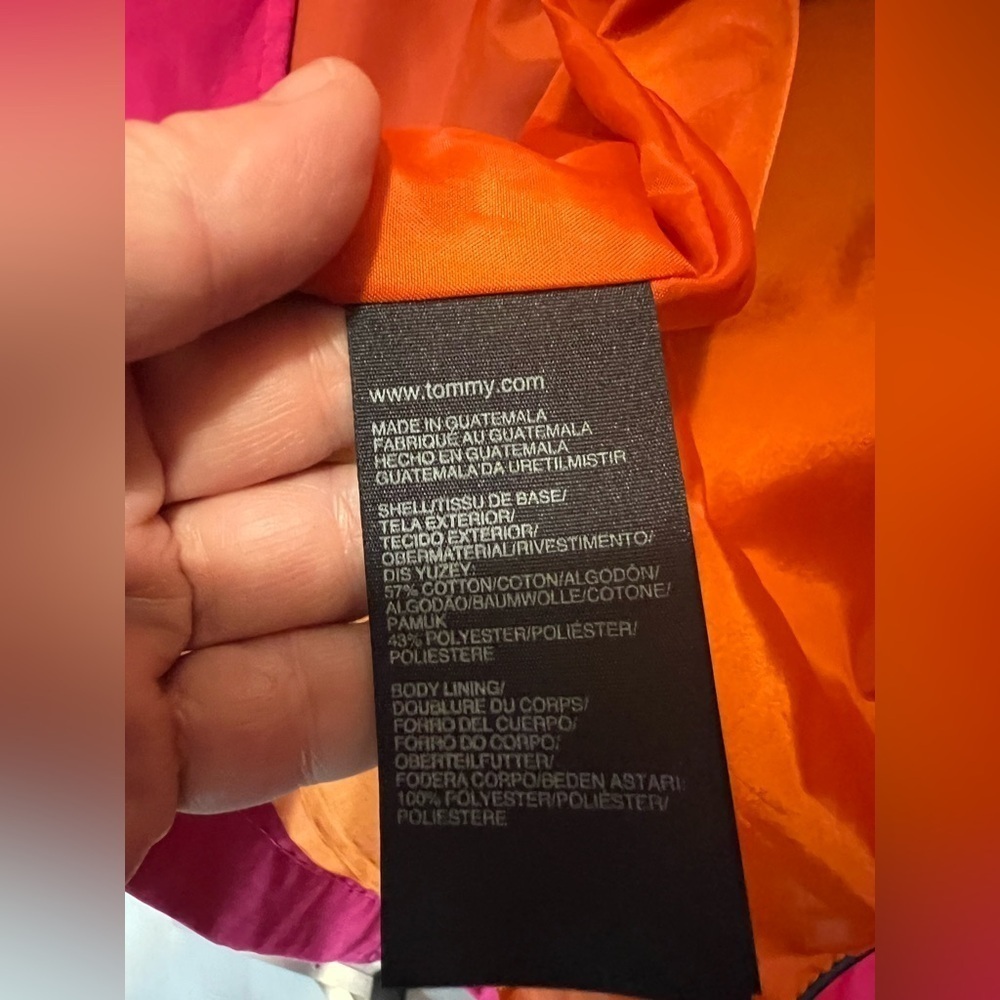 Tommy Hilfiger Trench Coat - Pink and Orange Size Medium - Picture 5 of 5